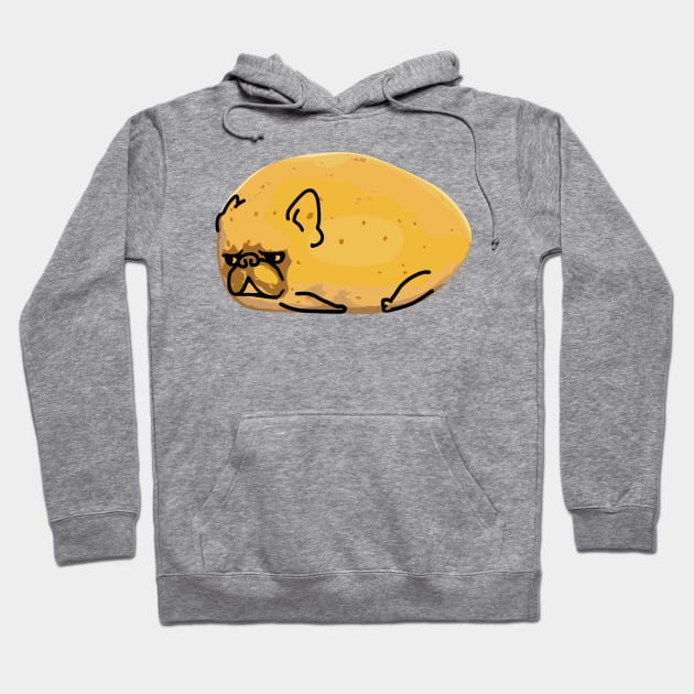 Frenchie Potato Hoodie by huebucket